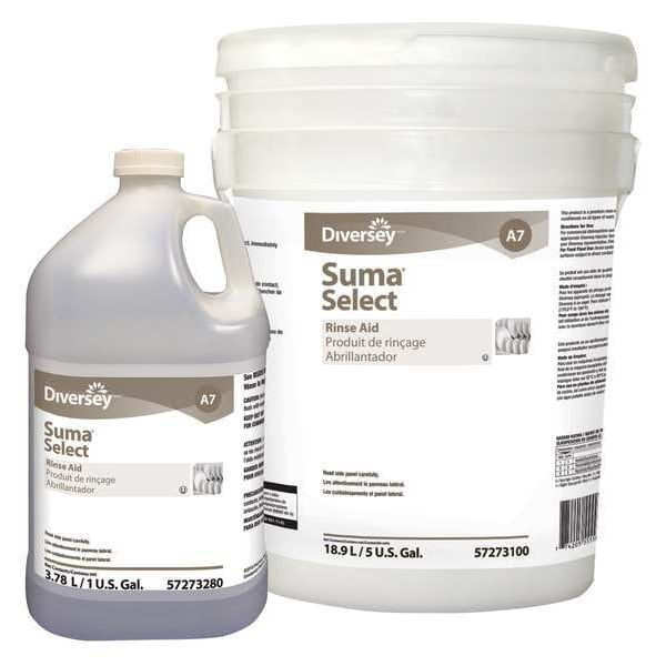 Diversey Dishwasher Rinse Additive, 1 gal, Blue, PK4 957273280 Zoro