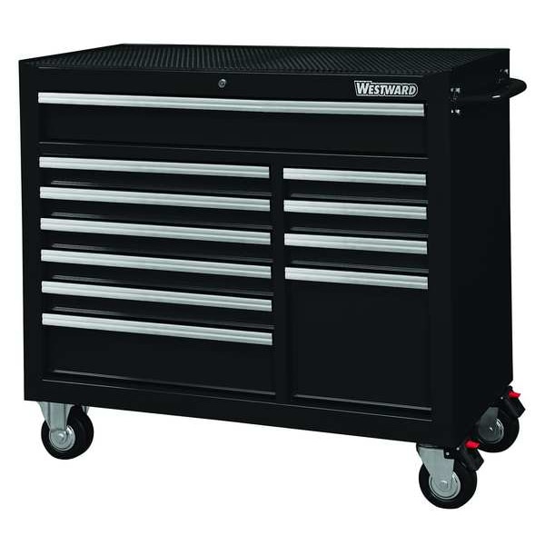 Westward WESTWARD Rolling Tool Cabinet, 11-Drawers, Gloss Black