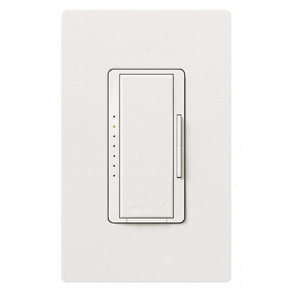 Lutron Wireless Dimmer, Maestro, 120VAC, White MRF2-6CL-WH