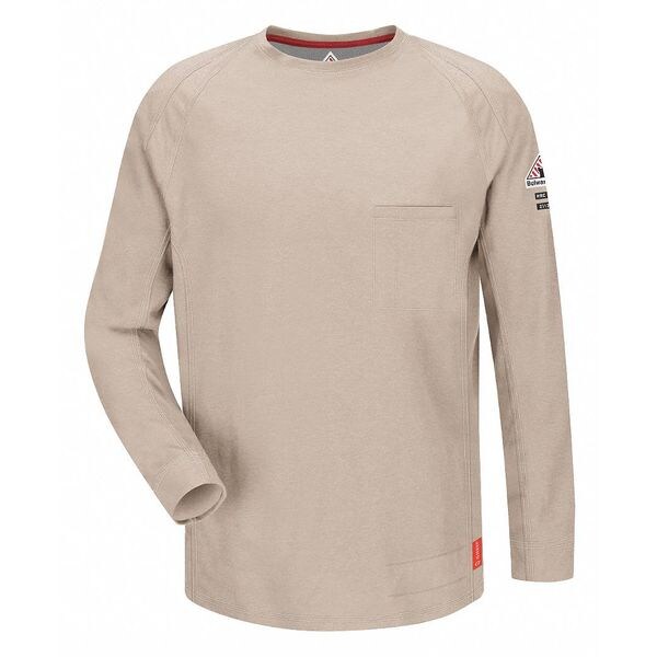 Bulwark Flame Resistant Polo Shirt, Tan, Cotton/Polyester, 4XL QT32TN RG 4XL