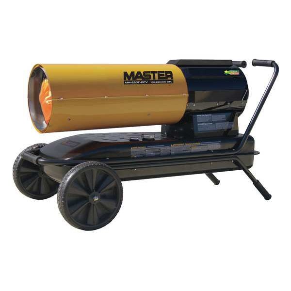 Master Kerosene Forced Air Heater, 222000 BtuH, Kerosene/Diesel, 13 gal  MH-220T-SDR | Zoro