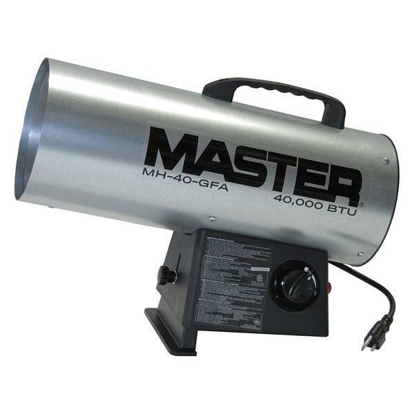 Master Forced Air Heater, Liquid Propane, 40,000 BtuH, 300 cfm, 7 7/64 in  Wx MH-40-GFA | Zoro