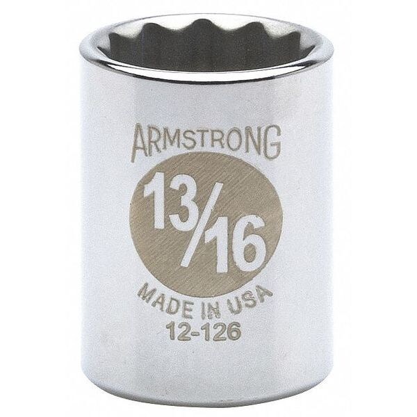 Armstrong Industrial Hand Tools 1/2" Drive, Double Hex SAE Socket, 12