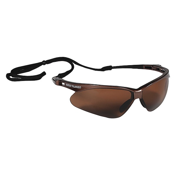 Kleenguard Polarized Safety Glasses, Wraparound Brown Polycarbonate Lens, Scratch-Resistant 28637
