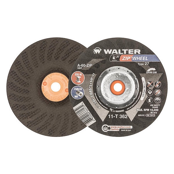 Walter Surface Technologies Depressed Center CutOff Wheel, Type 27, 0.