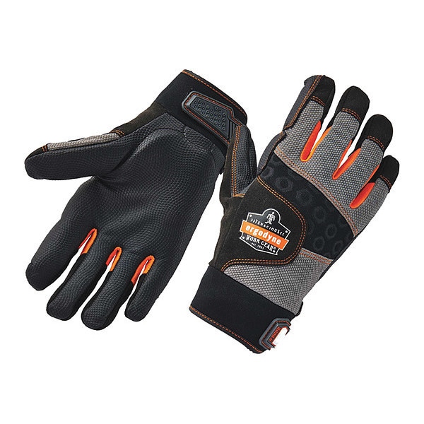 Proflex By Ergodyne Mechanics AntiVibration Gloves, L, Black 9002 Zoro