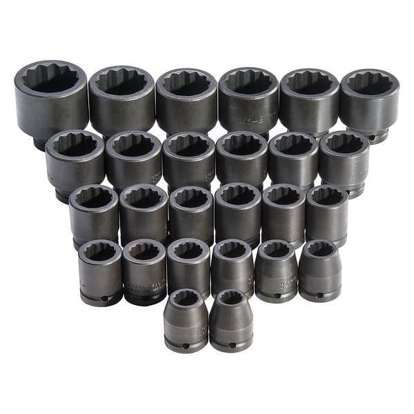 Proto 3/4" Drive Impact Socket Set, Metric, 26 pcs J72106M Zoro