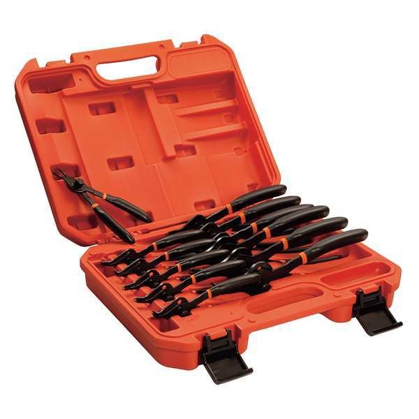 Westward Retaining Ring Plier Set, 0, 45, 90Deg, 12pc 33HD61 Zoro