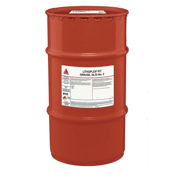 Citgo 120 lb. Multipurpose Grease Drum Red 655344001072 Zoro