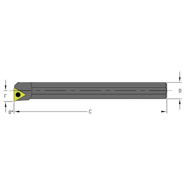 UltraDex Usa Indexable Boring Bar, A12Q STFPR3, 7 in L, High Speed