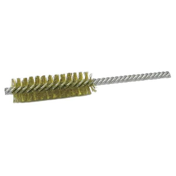 Weiler Single Spiral Tube Wire Brush, Brass, 1/2, PK10 93851 Zoro