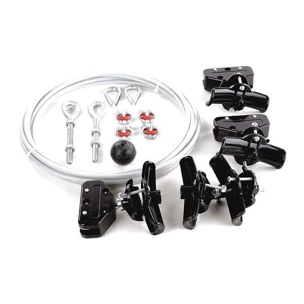 Dayton Festoon System Kit, 1/4 In Rope, L 20 Ft 33N211 Zoro