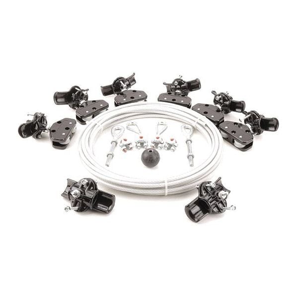 Dayton Festoon System Kit, 1/4 In Rope, L 40 Ft 33N212 Zoro