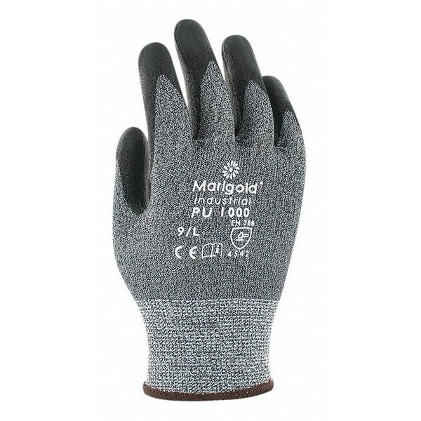 Ansell Cut Resistant Gloves, Gray, Knit, 7, PR PU1000