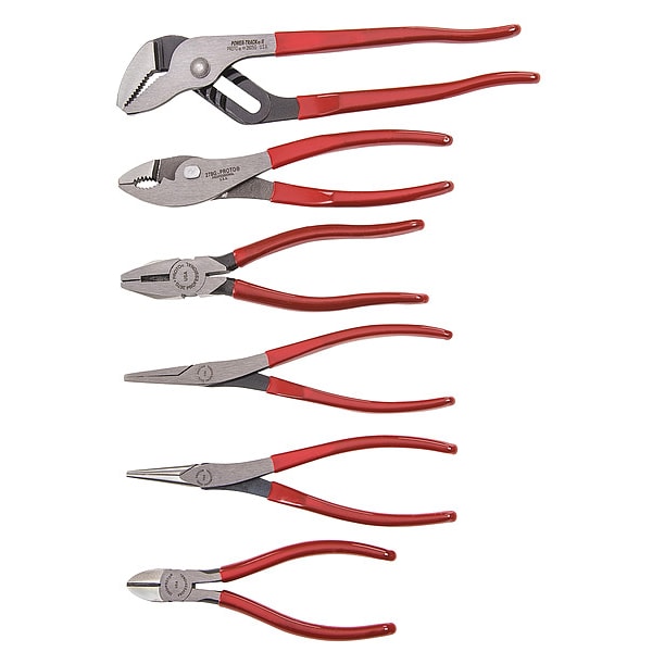 Proto 6 Piece Plastic Grip Pliers Set Plastisol Grips Handle