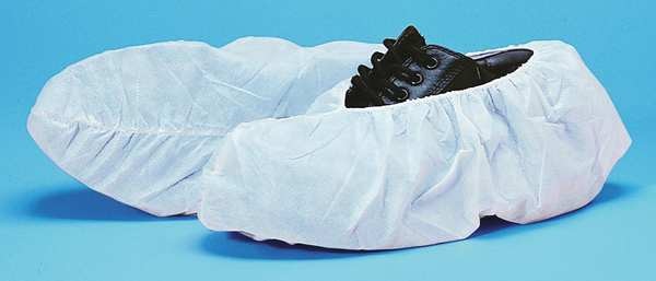 Keystone Safety Shoe Covers, XL, White, Polypropylene, PK300 SC-CPE-XL-WHITE