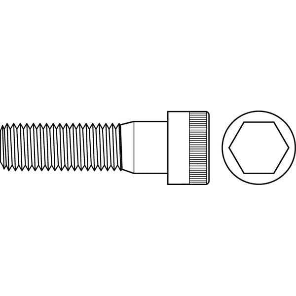 Zoro Select #6-40 Socket Head Cap Screw, Socket, Black Oxide