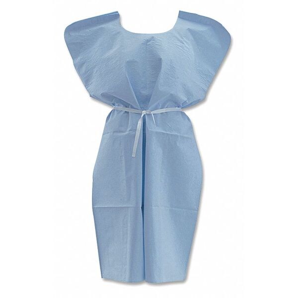Medline Disposable Patient Gowns, Blu, PK50 NON24244 Zoro