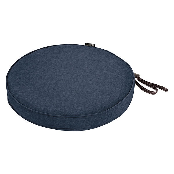 Classic Accessories Round Dining Seat Cushion, Blue, 18" Dia 62003INDIGOEC Zoro