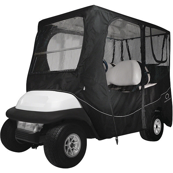 Classic Accessories Golf Cart Enclosure, Long Roof, 4 Person, Black 40-055-340401-00