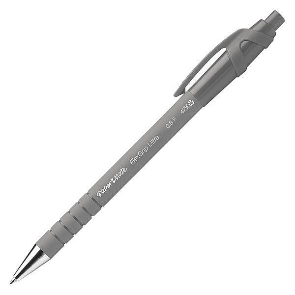 Paper Mate Pen, Flexgrip, Rcycld, Fine, Bk, PK12 9580131