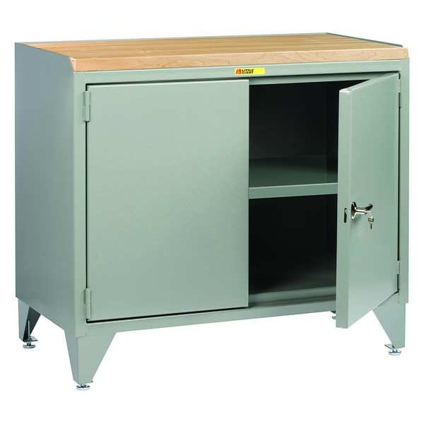 Little Giant Bench Cabnet, Maple Top, 2 Doors MJ3-LL-2D-2448 | Zoro