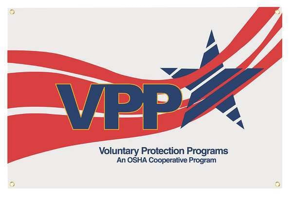 Quality Resource Group Banner, VPP Star Worksite, 4 x 6 ft. VBA46