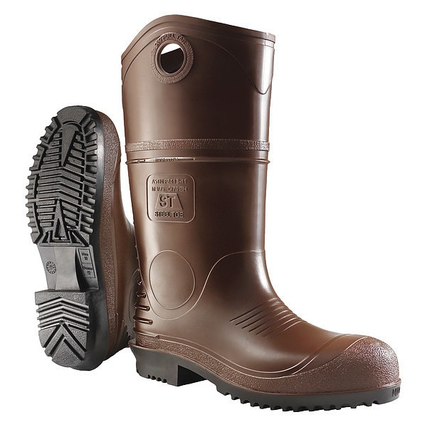 Dunlop Men's Steel Rubber Boot Brown 8408633 Zoro