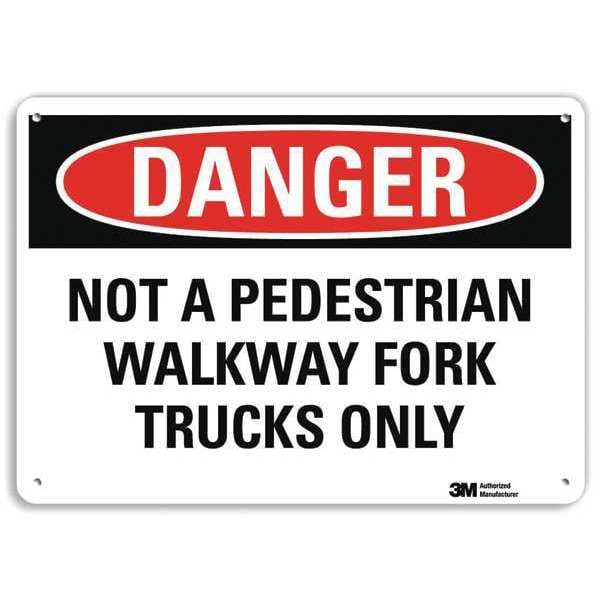 Lyle Danger Sign, 7" Height, 10" Width, Recycled Aluminum, Rectangle, English U3-1879-RA_10X7