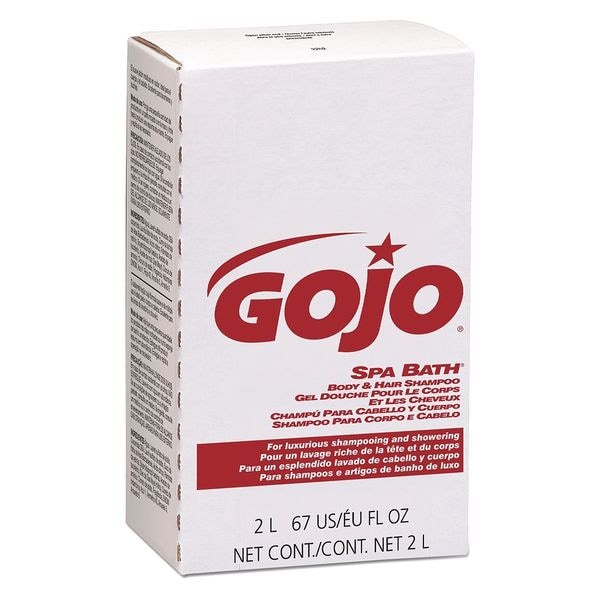 Gojo SPA BATH Body & Hair Shampoo, 2000mL Refill, Herbal, PK4 2252-04