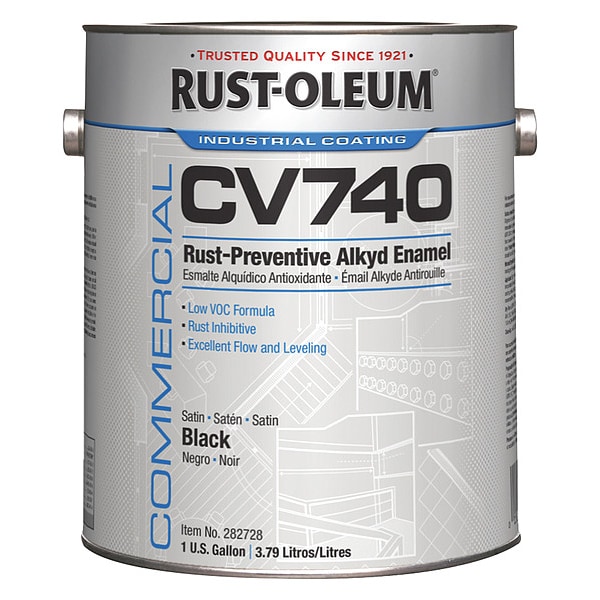 RustOleum 282728 77.55 1 gal. Black Satin Solvent Enamel Paint