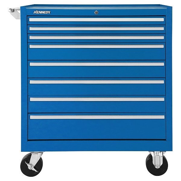 Kennedy Rolling Tool 8 Drawer, Blue, 34 in W 348XBL Zoro