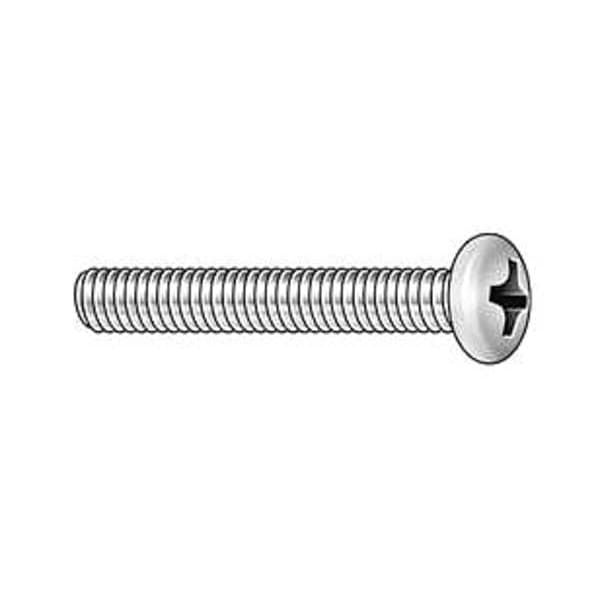 Zoro Select #10-24 x 1 in Phillips Round Machine Screw, Zinc Plated Steel, 100 PK U24211.019.0100