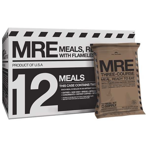 Meal Kit Supply Emergency Food Ration Packet, 140 oz, PK12 MKA001 Zoro