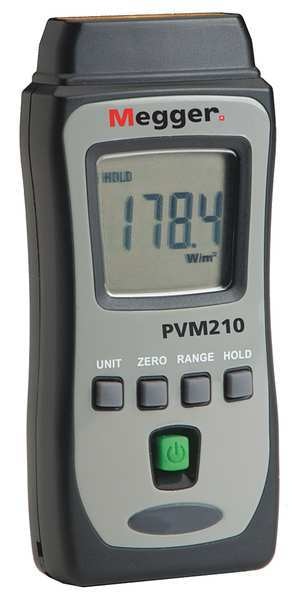 Megger Irradiance Meter, 1999 W/m2, LCD PVM210