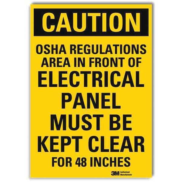 Lyle Safety Sign, OSHA Regulations, Caution U41574RD_7X10 Zoro