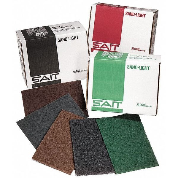 United Abrasives/Sait SAIT 77446 Hand Pads, 6" x 9", Stainless (Black), 20-Pack 77446