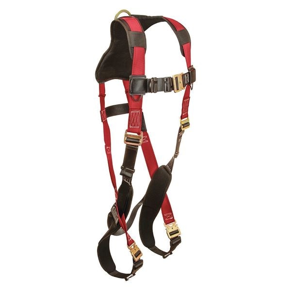 Condor Full Body Harness, Vest Style, Universal, Polyester, Red 35KU87