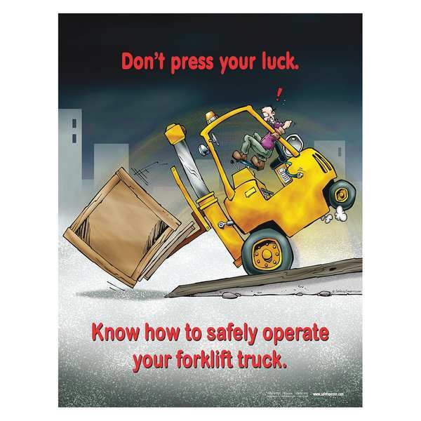 Safetyposter.Com Safety Poster, Dont Press Your Luck, ENG P3351 | Zoro