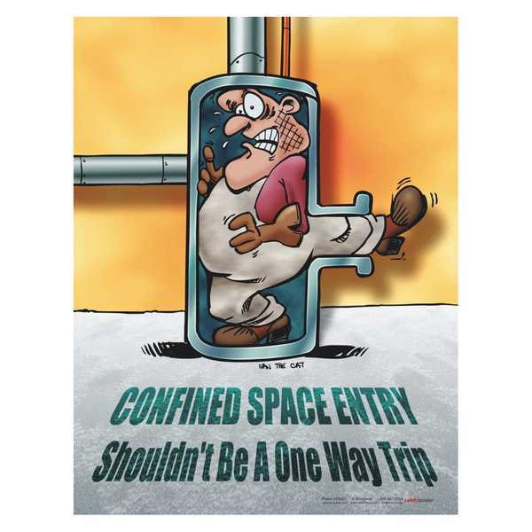Safetyposter.Com Safety Poster, Confined Space Entry, ENG P1520