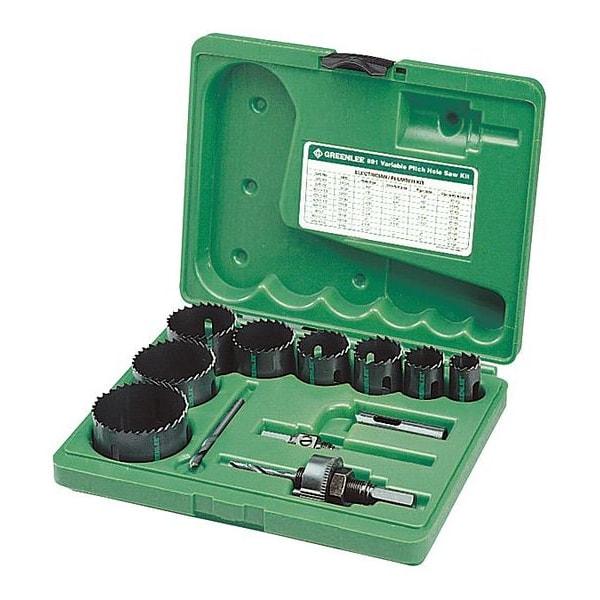 Greenlee Electrician/Plumber Hole Saw Kit, 13 pcs. 891 Zoro