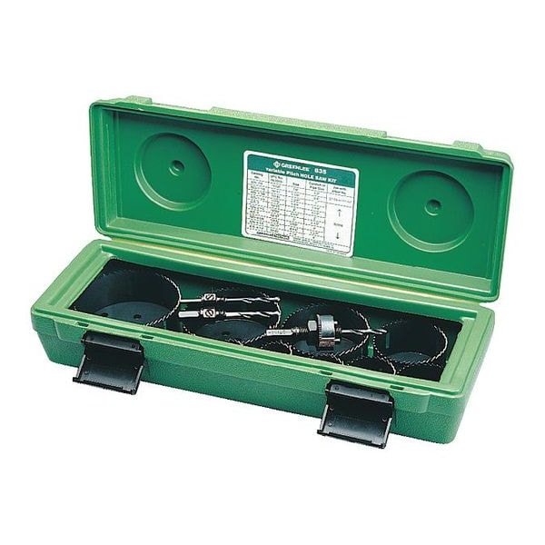 Greenlee Hole Saw Kit, 41/2 in Dia, Variable Pitch 835 Zoro