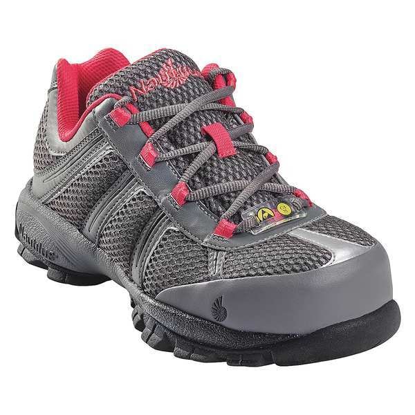 Nautilus Safety Footwear Athletic Style Shoe, Women, 8-1/2M, Gray, PR N1393 8.5M