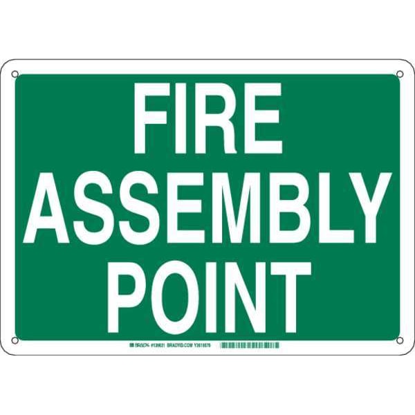 Brady Fire Emergency Sign, 14" Height, 20" Width, Fiberglass, Rectangle, English 139632