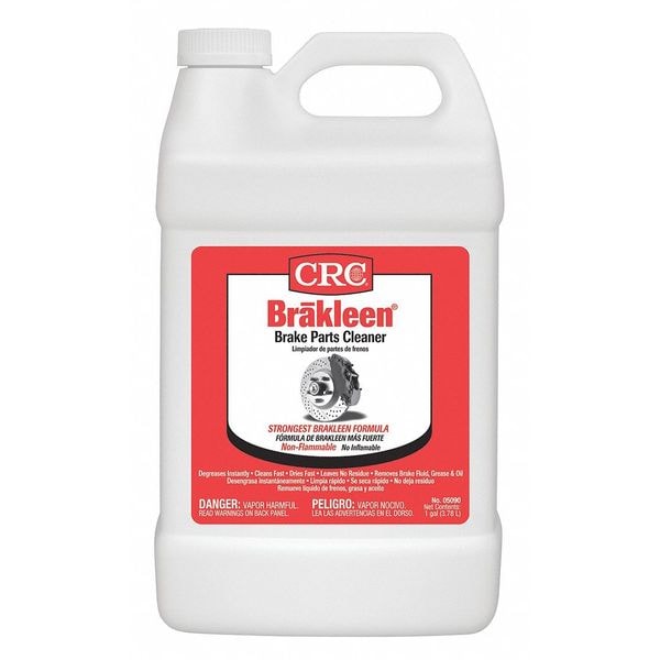 Crc Brake Parts Cleaner, Brakleen, Bottle, 1 gal, Solvent, Liquid, Chlorinated, Nonflammable, No VOC 05090