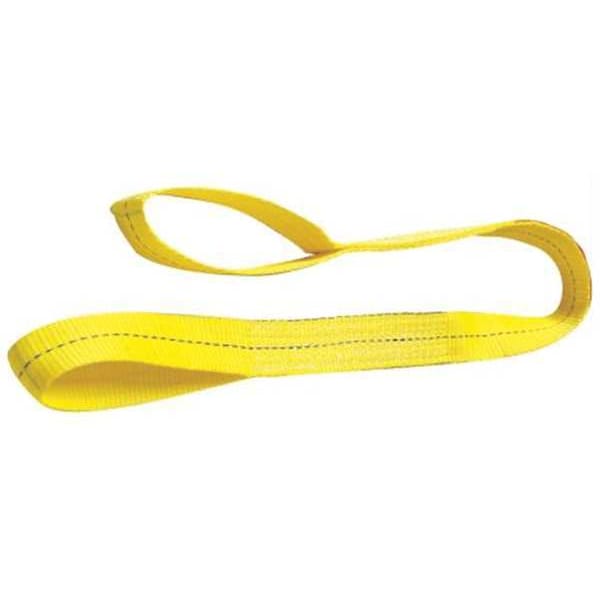 Dayton  Sling, Type 3, 3 ft L, 1 in W, Polyester, Yellow 35XN71 Zoro