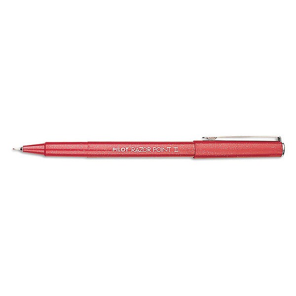 Pilot Red Marker Pen, Ultra Fine Tip, 12 PK PIL11011 | Zoro