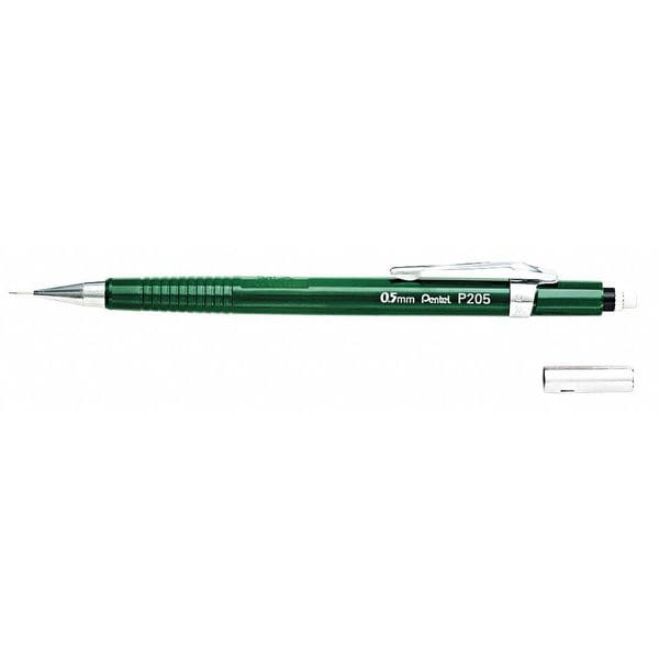 Pentel Mechanical Pencil, 0.5mm, Green PENP205D Zoro