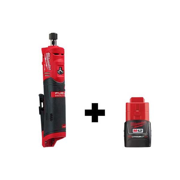 Milwaukee Tool Cordless Die Grinder, 12V, Paddle Switch 2486-20, 48-11-2420