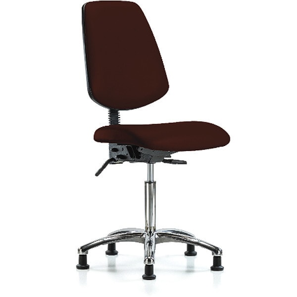 Blue Ridge Ergonomics Bench Chair, Vinyl, Med, Bk, Glds